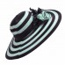 s Ladies Stripe Hat Elegant Wide Brim Sun Hat Summer Beach Hat A437  eb-37974232